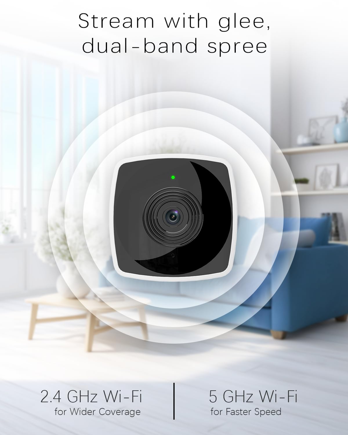 blurams Window Cameras for Home Security 5G&2.4G, 2K Security Camera Indoor, Pet Camera with Phone App, Indoor Camera w/AI Motion Detection, 2-Way Audio, Compatible with Alexa