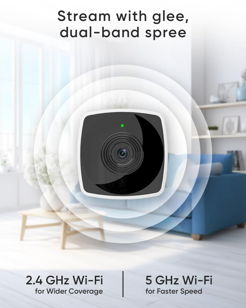 blurams Window Cameras for Home Security 5G&2.4G, 2K Security Camera Indoor, Pet Camera with Phone App, Indoor Camera w/AI Motion Detection, 2-Way Audio, Compatible with Alexa