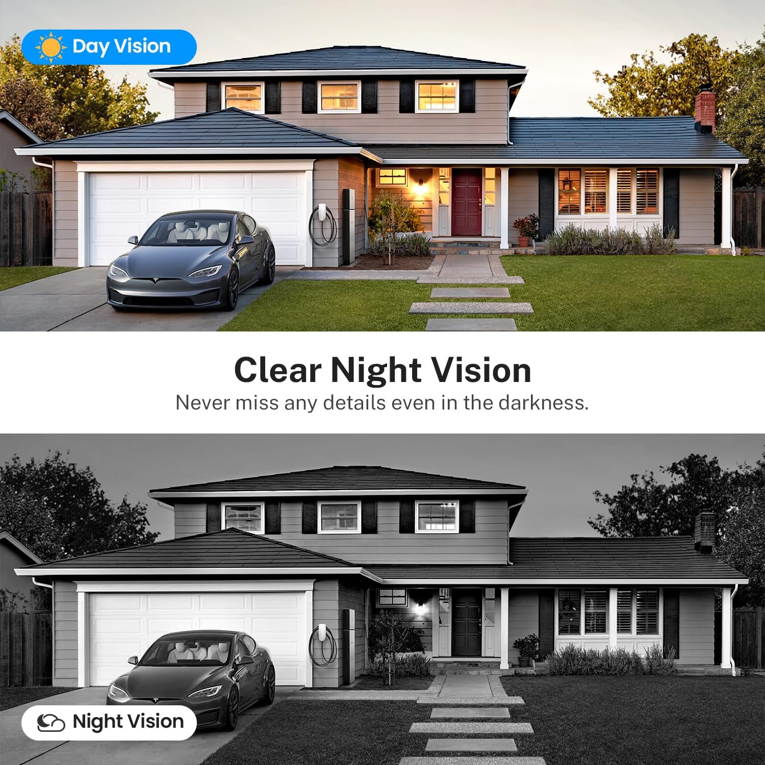 Orbitell 1080p Wireless Wi-Fi Video Doorbell Camera with Two Way Audio, Night Vision, Cloud Storage, Smart AI Motion Detection, Support 2.4GHz Wi-Fi only